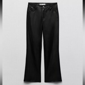 Zara Women's Black Leather Pants